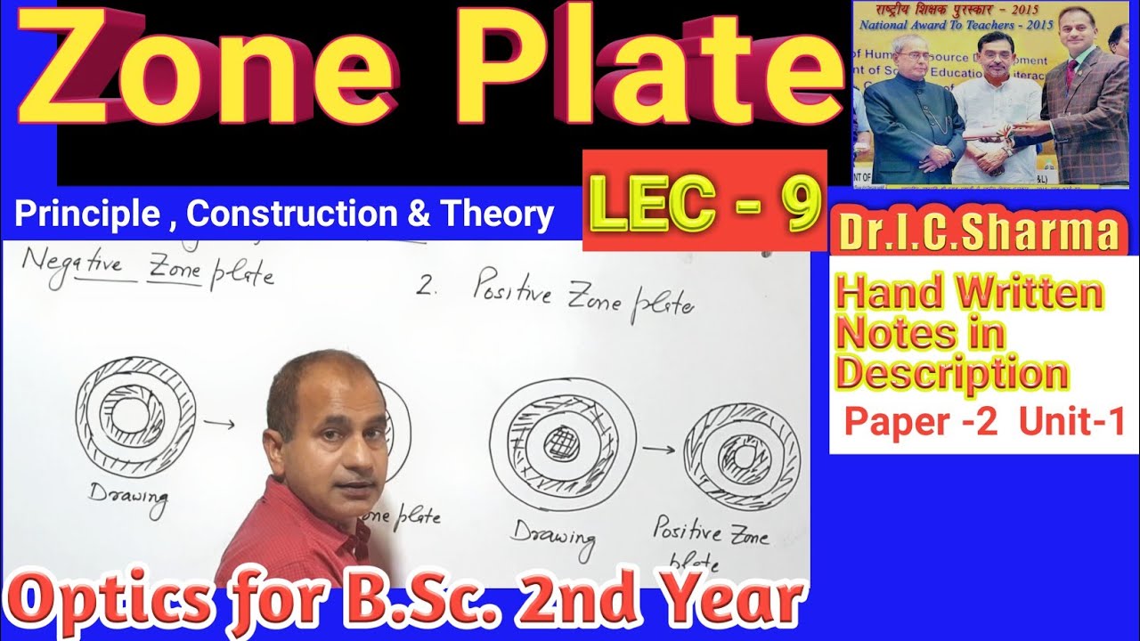 Zone Plate for B.Sc. 2nd year Construction of Zone Plate