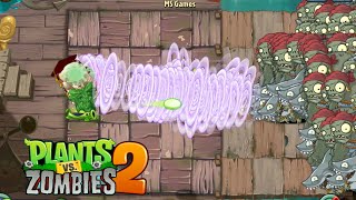 PvZ 2 50 Plants - Every Plants Max Level Boosted Pea Vine Vs 100 Gargantuar Pirate Zombies