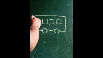 How to draw Bus from number 2020 very easy #art #shorts