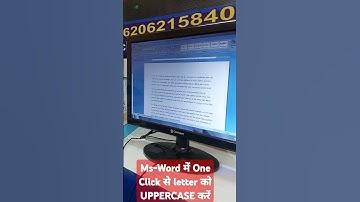 Ms-Word में One Click से letter को UPPERCASE  #shortvideo#shortsfeed#trending#viral#computer#yshort#