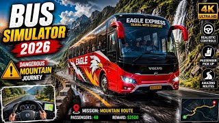 Title: Dangerous Mountain Bus Journey | Realistic Bus Simulator Gameplay 2026 screenshot 1