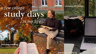 a fall study vlog // autumn days at university, cozy reading, & dark academia study sessions