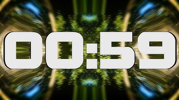 1 min COUNTDOWN Timer ( v 587 ) 60 sec with sound effects + 10 sec beep 4k