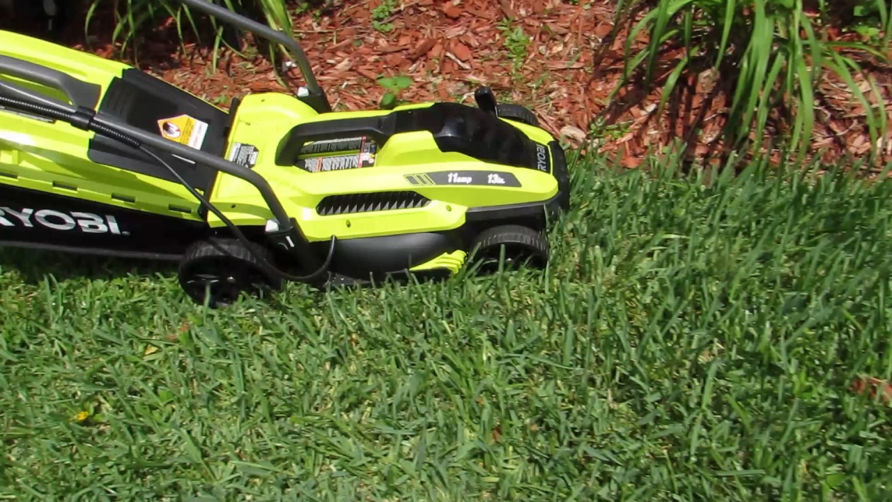 Ryobi 13 in 11 Amp Corded Electric Walk Behind Push Mower Short Demo