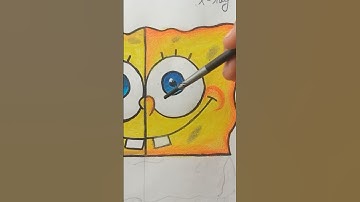 one drawing but 4 different styles 🤩😱 | SpongeBob in 4 styles #art#drawing#ytshort