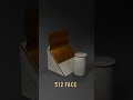 4 Face to 4096 Face #3d #animation #physics #blender3d #relaxing #clothing #satisfying #shorts