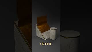 4 Face to 4096 Face #3d #animation #physics #blender3d #relaxing #clothing #satisfying #shorts