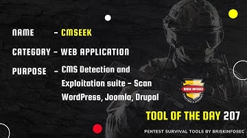 CMSEEK - CMS Detection and Exploitation suite | Briskinfosec