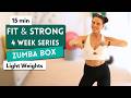 15 Min Zumba Boxing Workout with Weights | Cardio Arms Burn | Day 11 Fit and Strong February