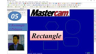 Celebrity Mastercam Tutorials || Rectangle || Rectangular Shape || Polygon Wealth