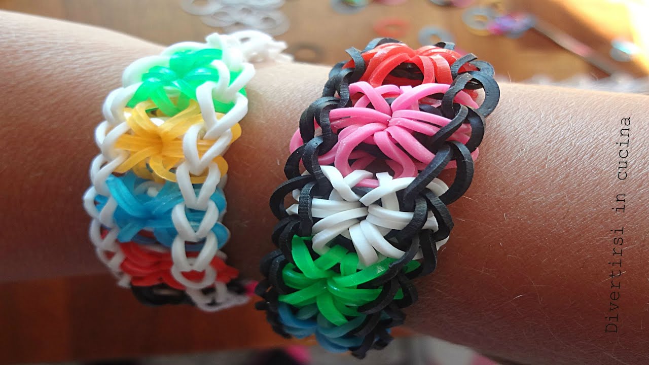 Braccialetto con elastici "Esplosione di stelle"