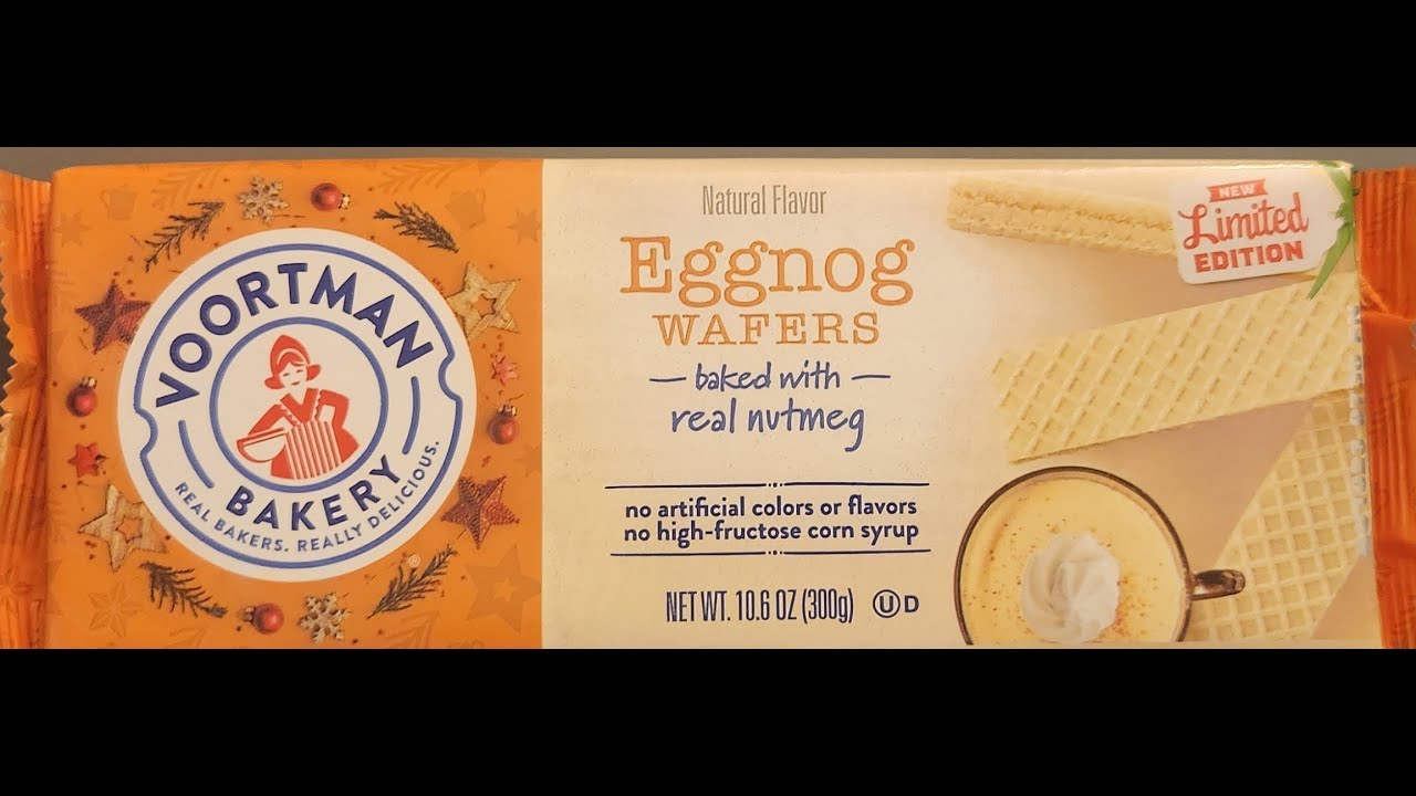 Taste test voortman Bakery eggnog wafers Christmas eggnog xmas YouTube
