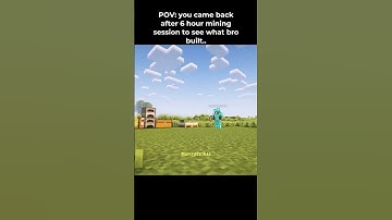 POV: you came back after mining for 6 hours to see what bro built..