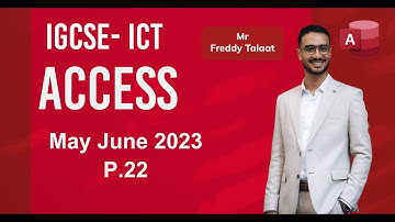 ICT OL 0417 - 0983 May June 2023 Paper 22 Database using MS Access