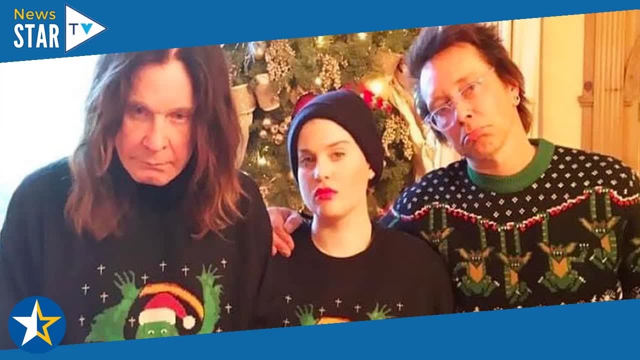 Ozzy Osbourne dons Christmas jumper in sweet family photo after Sharon's hospital stint