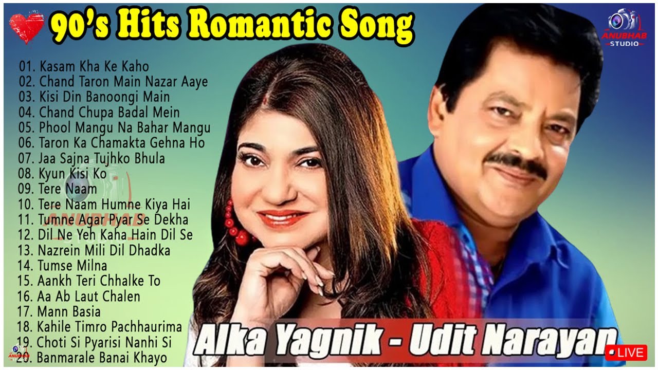 BEST Songs Udit Narayan  Alka Yagnik Evergreen Romantic Song Awesome Duets  90severgreen  bollywood