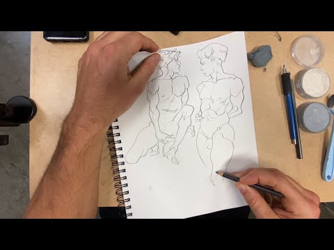DRAW THE MUSCLES (LIVE MODEL QUICK POSES)