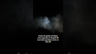 Fue hermoso lograr ver el eclipse desde Bogotá, a pesar de que preciso se llenó de nubes