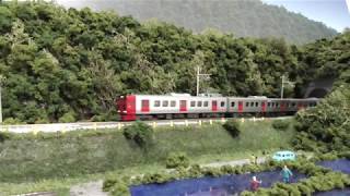 鉄道模型(N)田畑沿いのローカル線を走る813系200番台(3両編成)