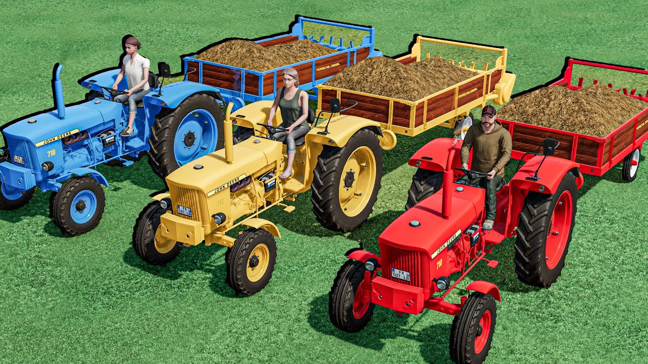 WORK with Colors - COMPOST WORK on COZY FIELD w Mini Tractors MANURE - Farming Simulator 22