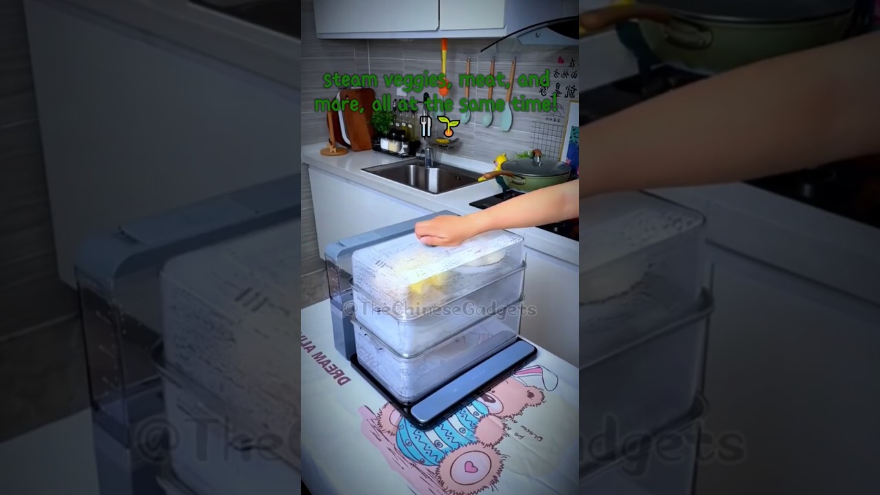 Cook Multiple Dishes Simultaneously with a Multi-Story Electric Steamer 