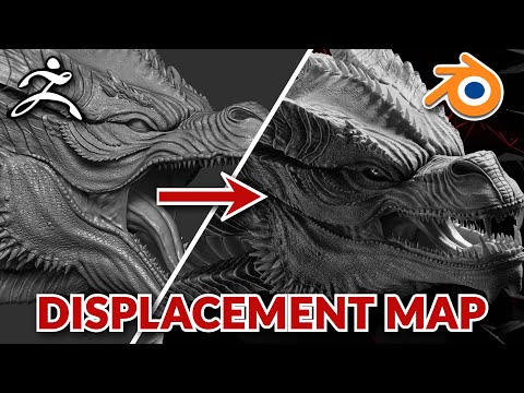 How to Export High Resolution Details From Zbrush to Blender | Displacement Maps | Quick Tutorial