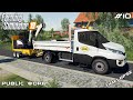 Building driveway, pouring concert | Public Work on Geiselsberg | Farming Simulator 19 | Episode 10