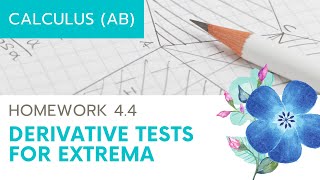 Calculus AB Homework 4.4: Relative Extrema