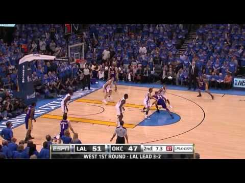 Lakers 95 @ Thunder 94 | Western Conference Quarter Finals Game 6 | Gasol game-winner