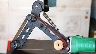 Make A Angle Grinder Belt Sander For Tube / Pipe || DIY Angle Grinder Attachment