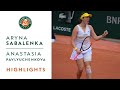 Aryna Sabalenka vs Anastasia Pavlyuchenkova - Round 3 Highlights I Roland-Garros 2021