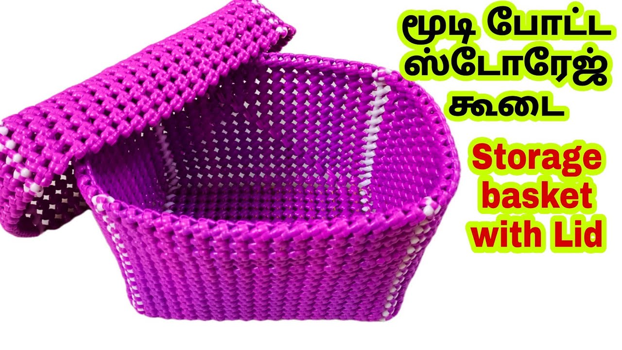 Plastic wire Storage basket with Lid Wire koodai pinnal Wire koodai