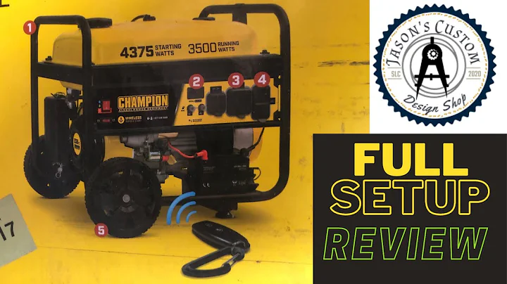 Champion Generator Unboxing setup and remote start!