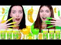 ASMR Eating Only One Color Food | Yellow and Green Candy Party