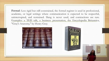 Sociolinguistics Register and Style