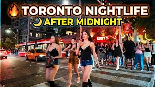 4K TORONTO NIGHTLIFE WALK King Street West Fashion District After Midnight August 2026