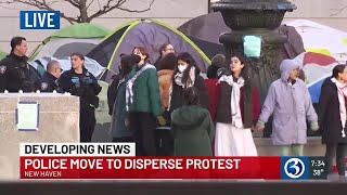 VIDEO: Police move to disperse protestors at Yale
