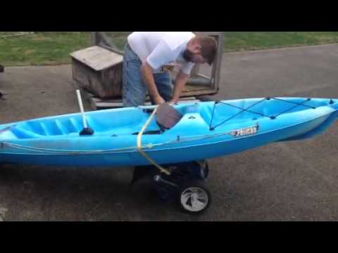 Milk crate kayak cart - YouTube