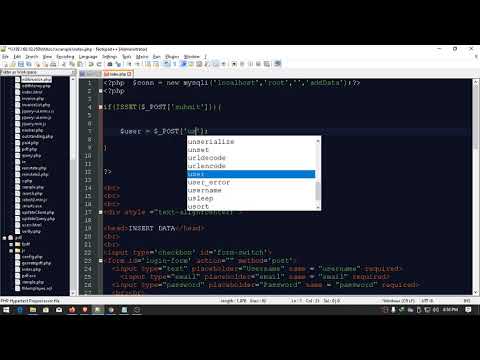 Add Data Using php And Mysql - YouTube