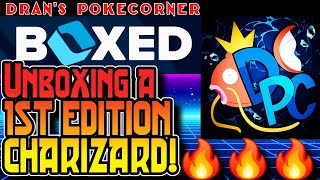 1ST EDITION HOLO CHARIZARD UNBOXING!!!  Giveaway Drawing