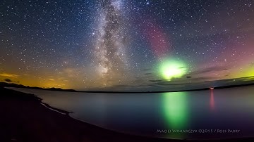 Stunning Milky Way time-lapse photobombed by Aurora Borealis