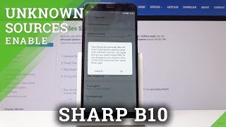 How to Enable Unknown Sources Installation on SHARP B10 - Unknown Sources Apps