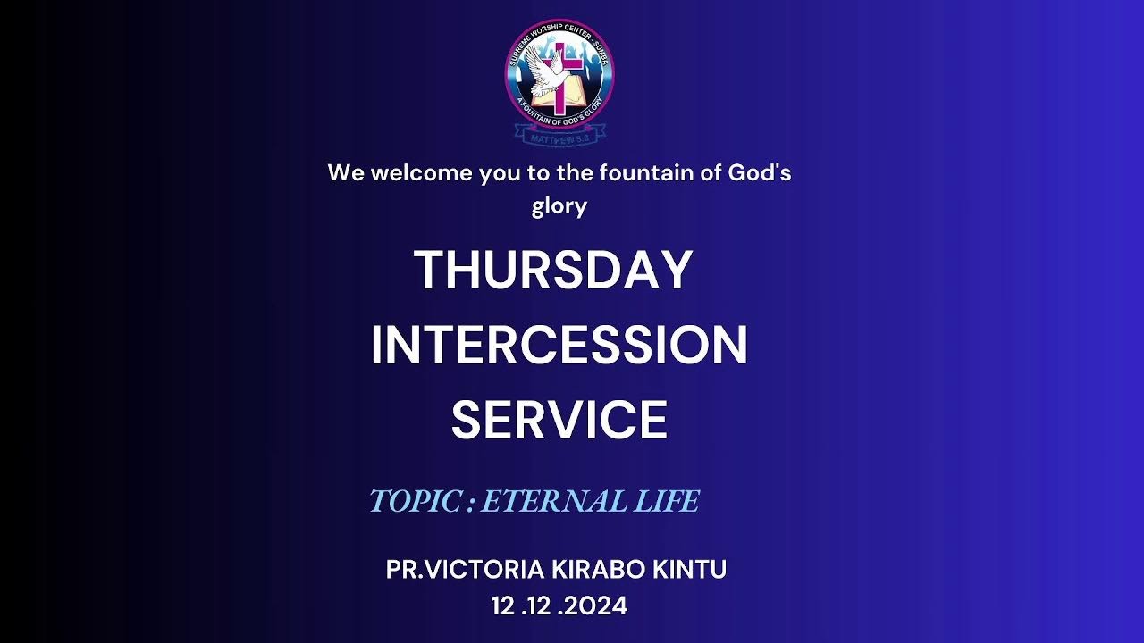 12/12/2024 INTERCESSION SERVICE PR. VICTORIA KIRABO KINTU