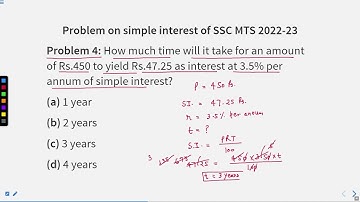 SSC Exam PYQs on Simple Interest Part 2 #SATHEE_SSC #swayamprabha #SSC