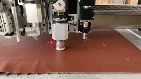 Oscillating Knife Cutting Machine   DEMO for leather cutting  -AccTek Machinery China
