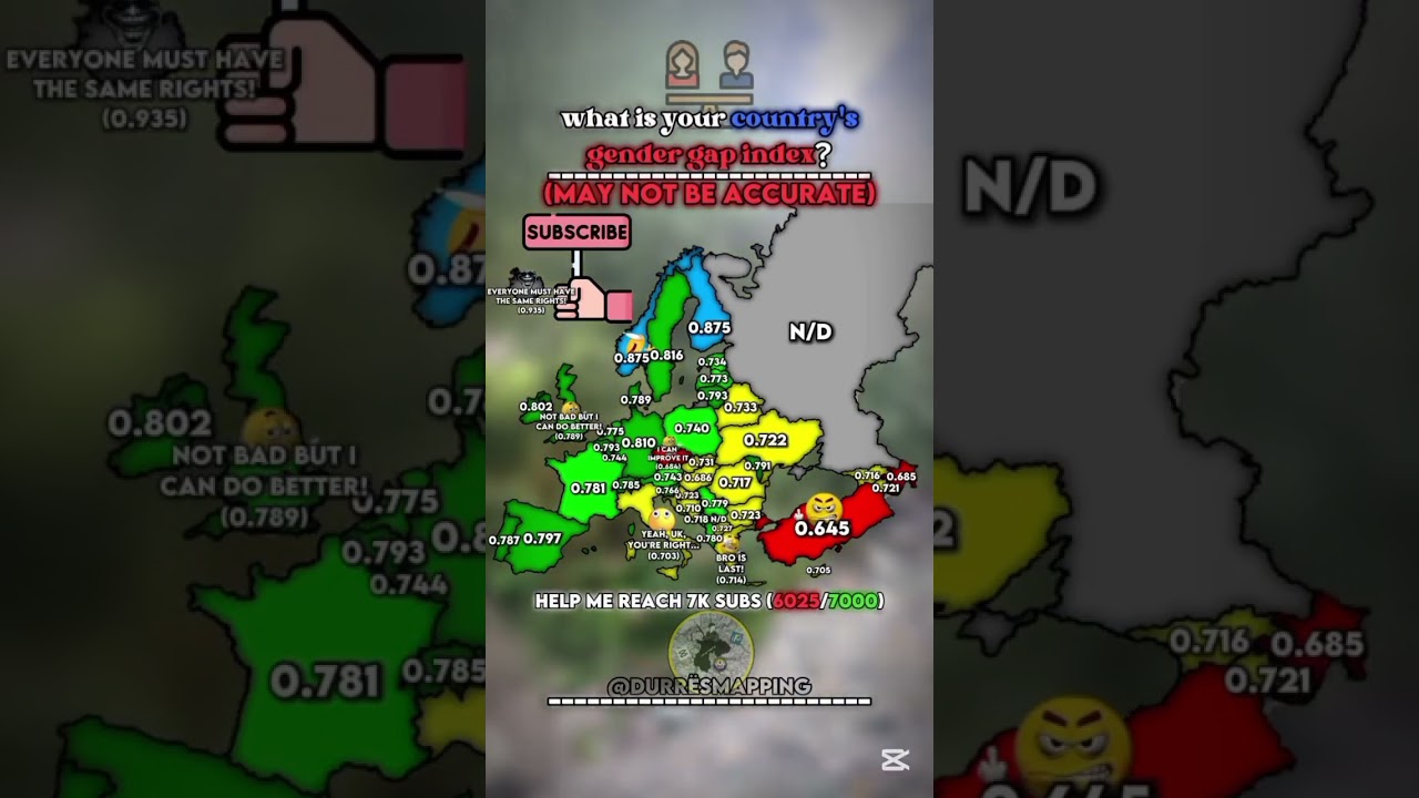 what is your country's gender gap index? 🧍🏼‍♀️🧍🏻