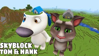 I Found Sky Block Talking Hank Tom And Angela In Minecraft - Gameplay - Coffin Meme