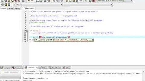 Programación en c Ejercicio 1: Primer programa función printf