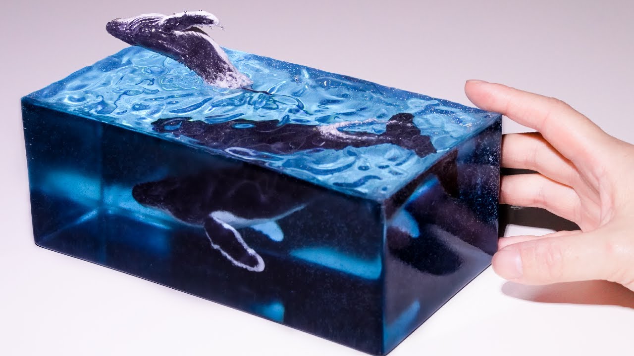 How to make Humpback Whales / Resin Art / Clay Art - YouTube