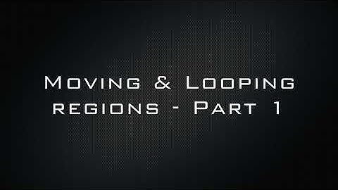 Moving & Looping Regions - Part 1 - Logic Pro X tutorial